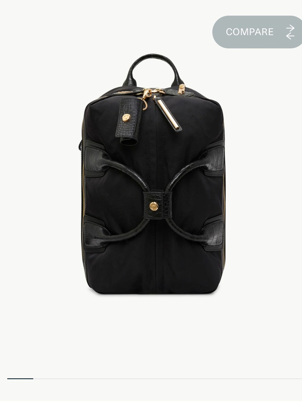 Caraa Studio  Bag In Black and Gold Hardware Backpack